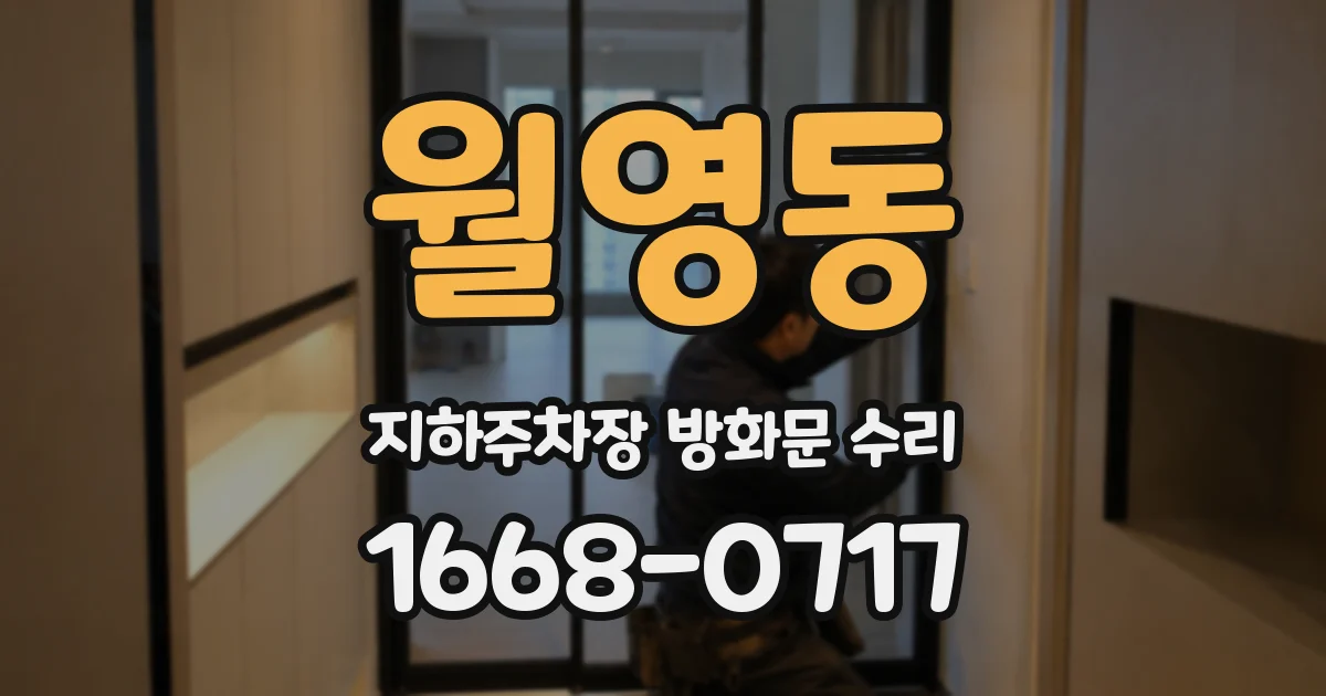 월영동 지하주차장 방화문 수리