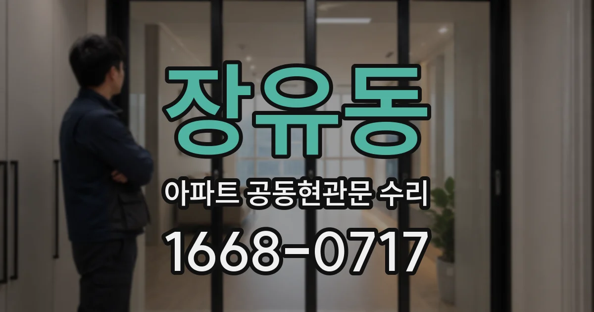 장유동 아파트 공동현관문 수리