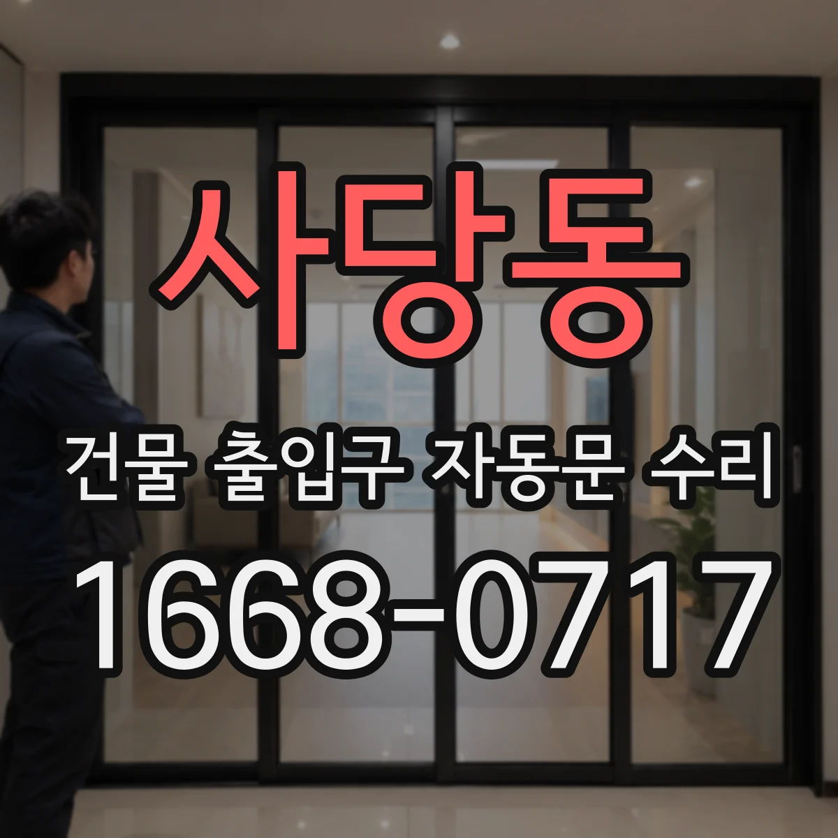 사당동 건물 출입구 자동문 수리