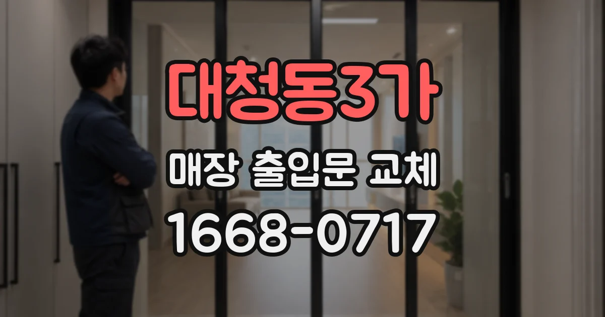 대청동3가 매장 출입문 교체