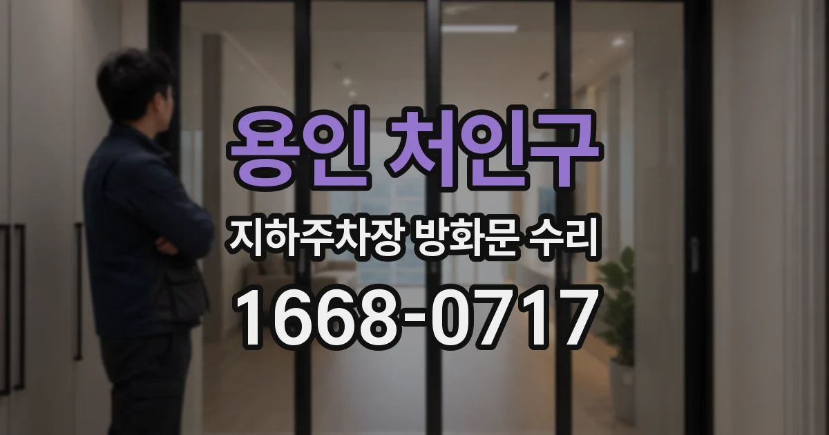 용인 처인구 지하주차장 방화문 수리