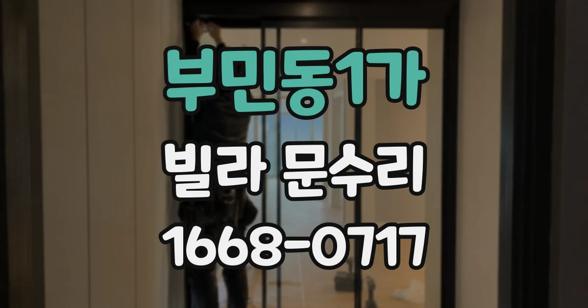 부민동1가 빌라 문수리