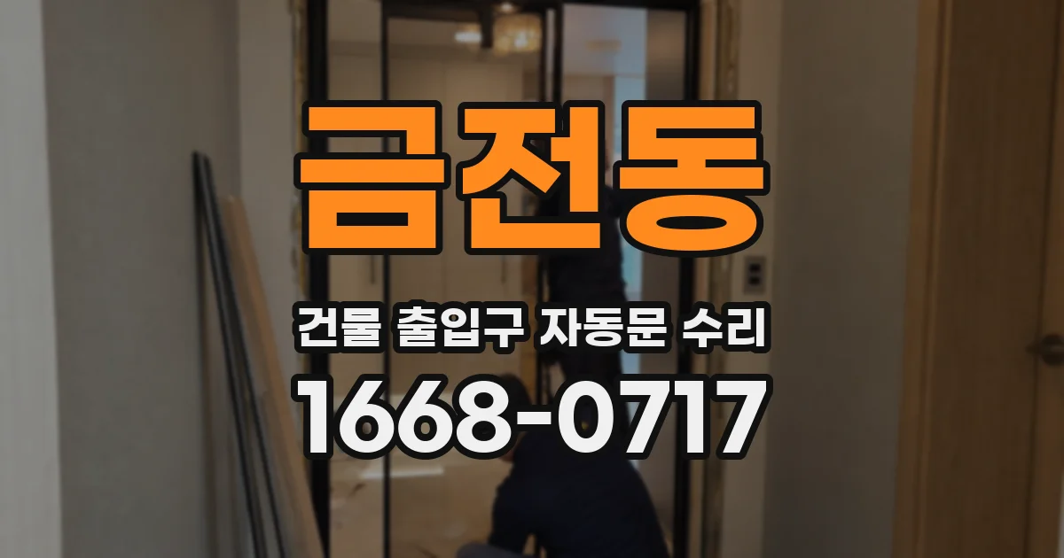 금전동 건물 출입구 자동문 수리