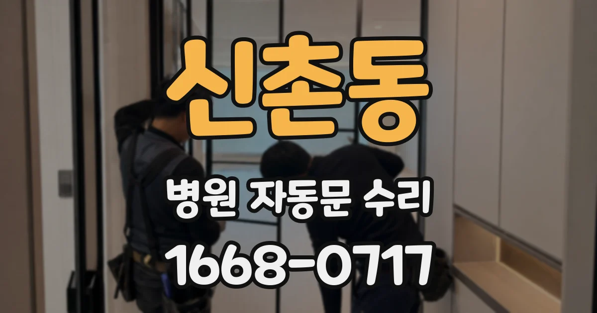 신촌동 병원 자동문 수리