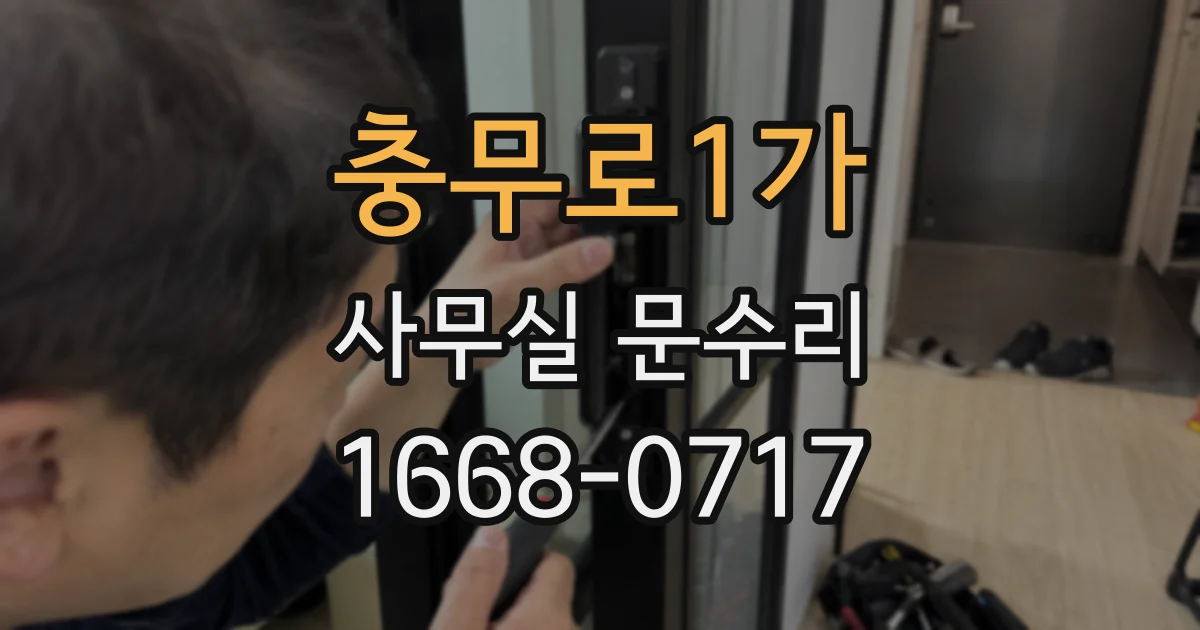 충무로1가 사무실 문수리