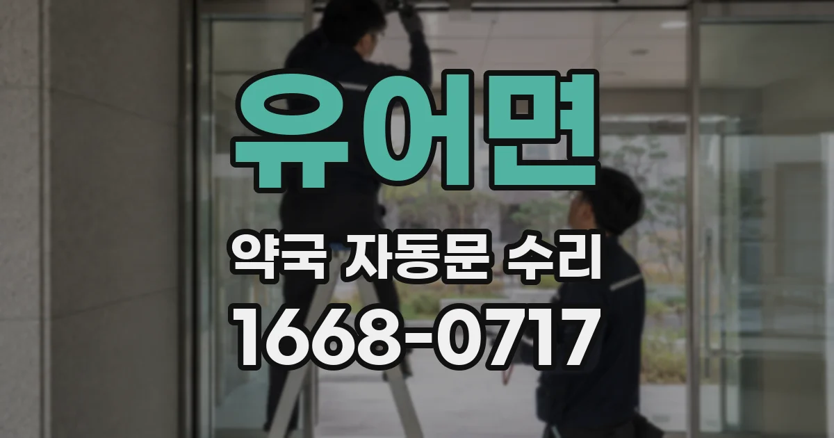 유어면 약국 자동문 수리
