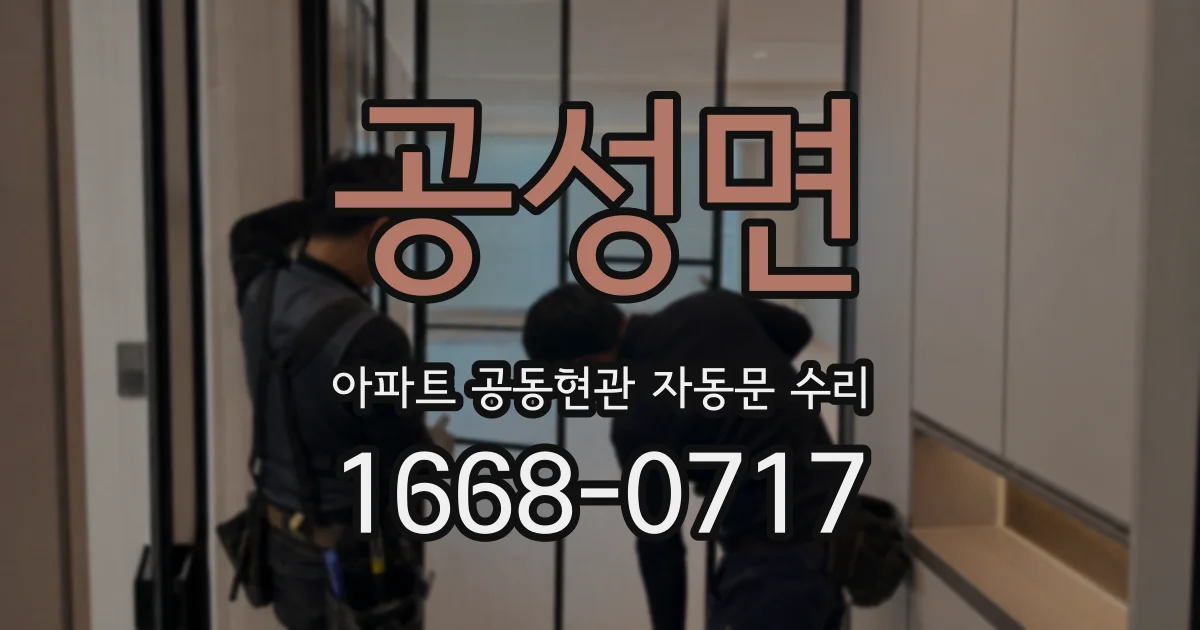 공성면 아파트 공동현관 자동문 수리