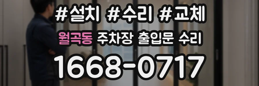 월곡동 주차장 출입문 수리