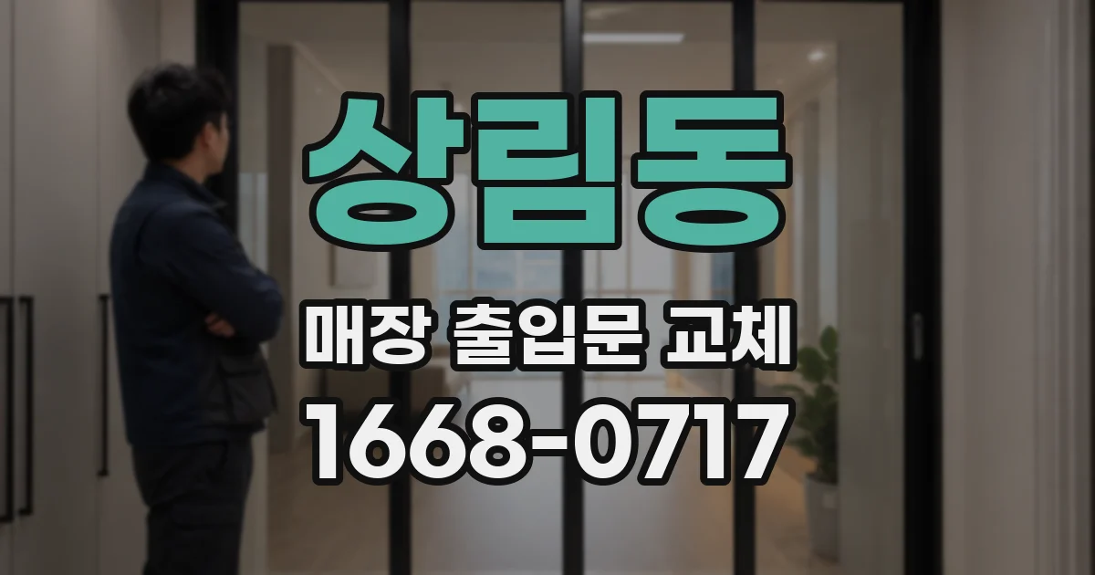 상림동 매장 출입문 교체