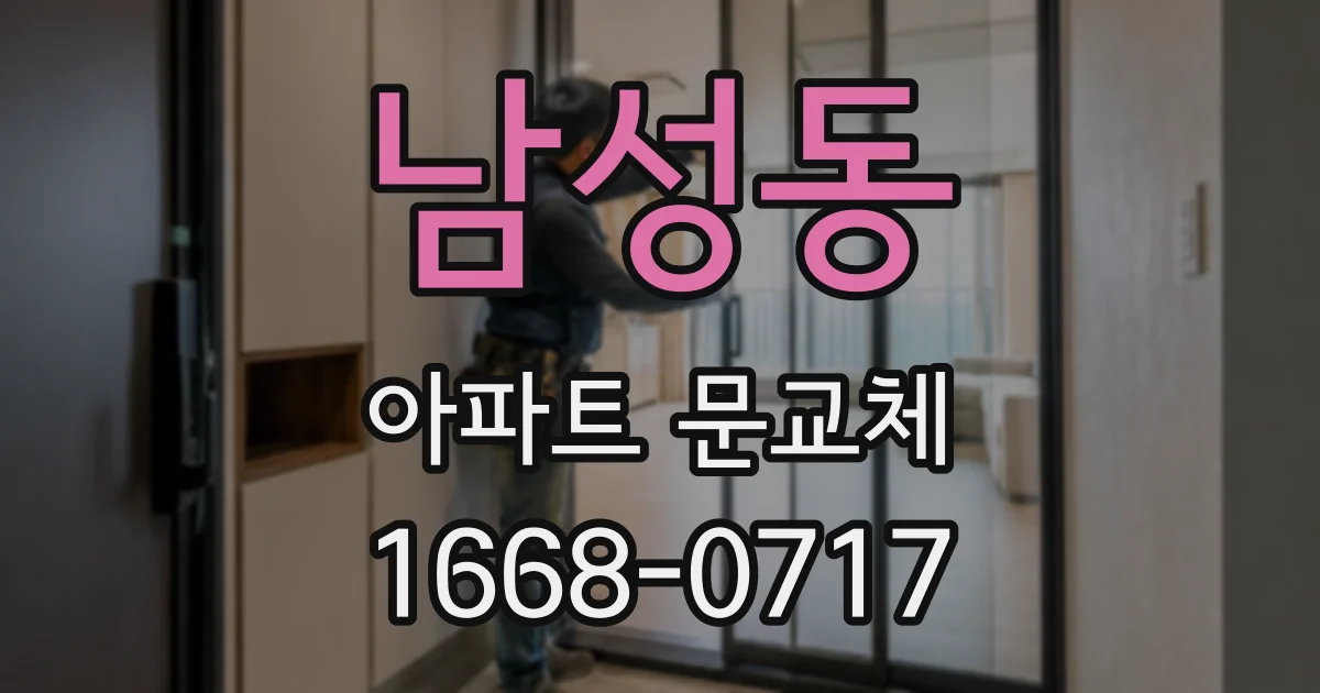 남성동 아파트 문교체
