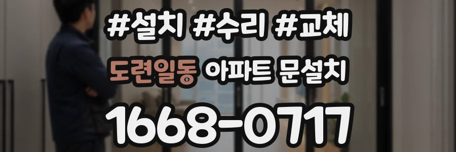 도련일동 아파트 문설치