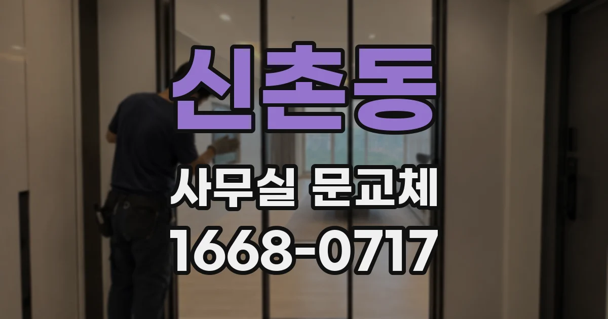 신촌동 사무실 문교체