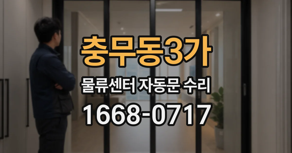 충무동3가 물류센터 자동문 수리