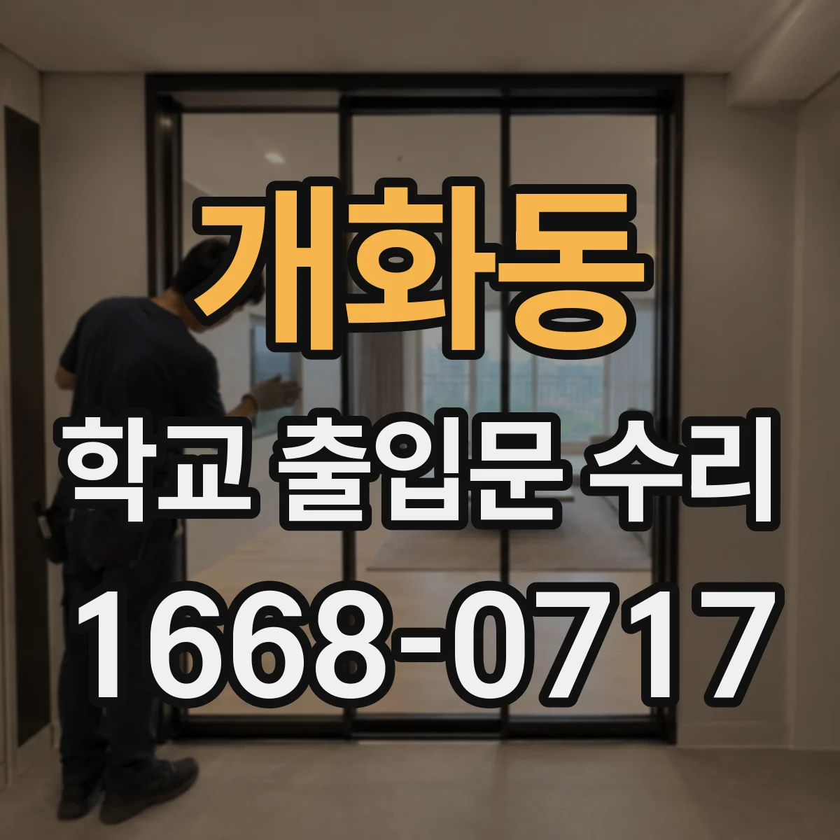 개화동 학교 출입문 수리