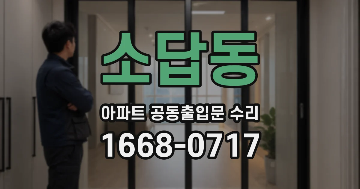 소답동 아파트 공동출입문 수리