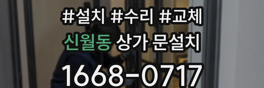신월동 상가 문설치
