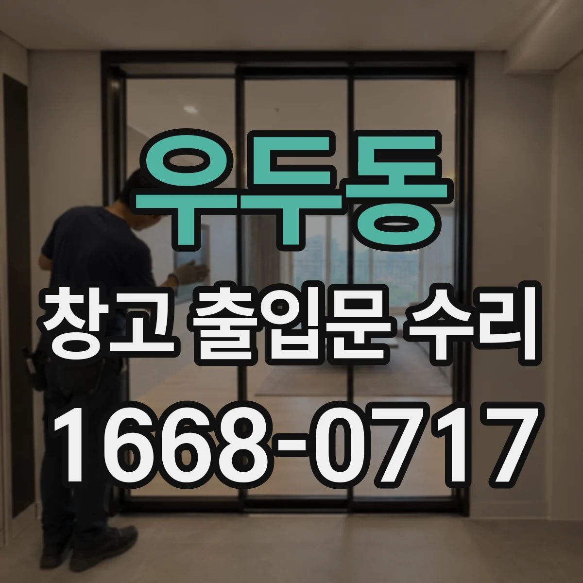 우두동 창고 출입문 수리