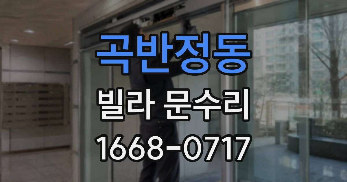 곡반정동 빌라 문수리