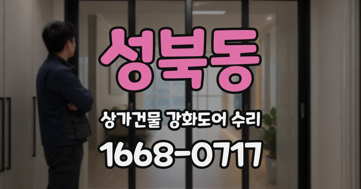성북동 상가건물 강화도어 수리
