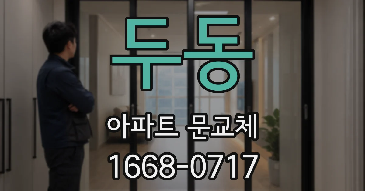두동 아파트 문교체