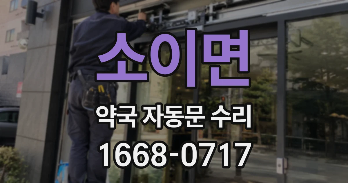 소이면 약국 자동문 수리