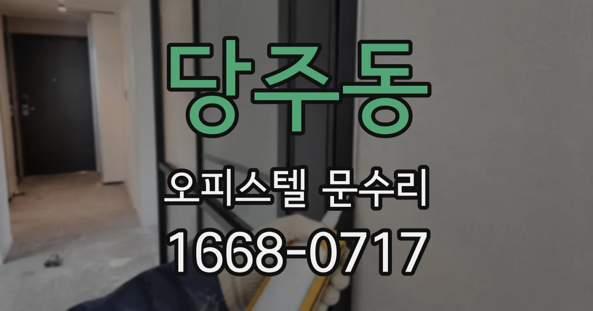 당주동 오피스텔 문수리