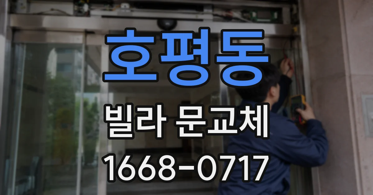 호평동 빌라 문교체