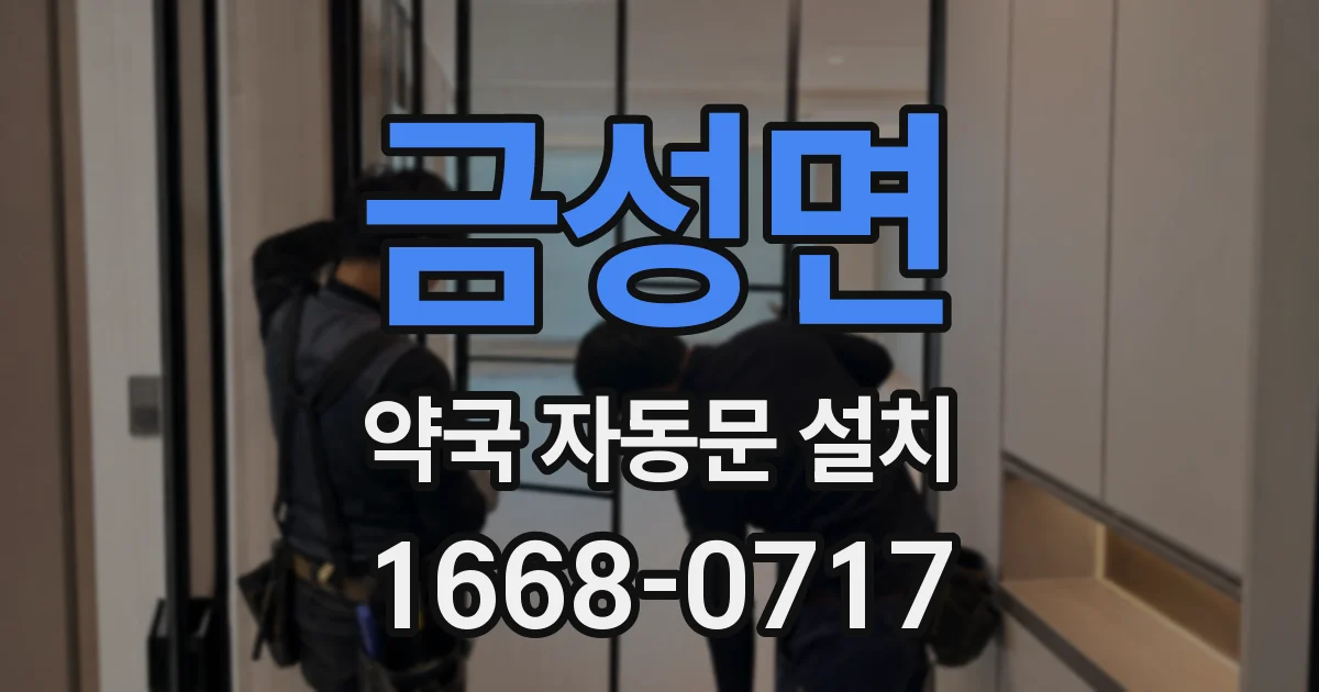 금성면 약국 자동문 설치