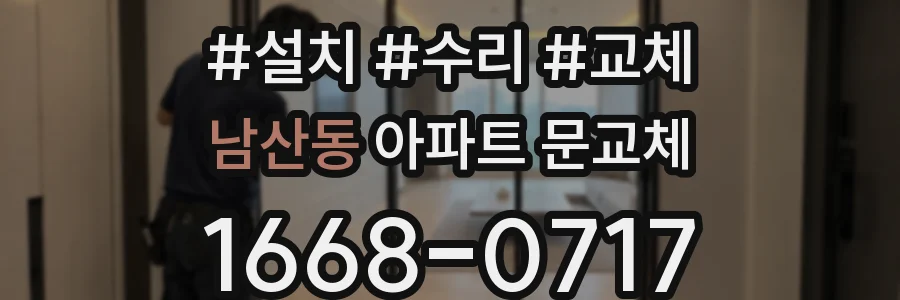 남산동 아파트 문교체