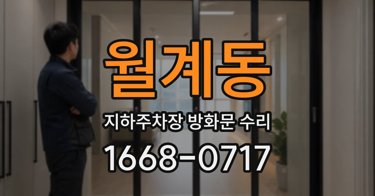 월계동 지하주차장 방화문 수리