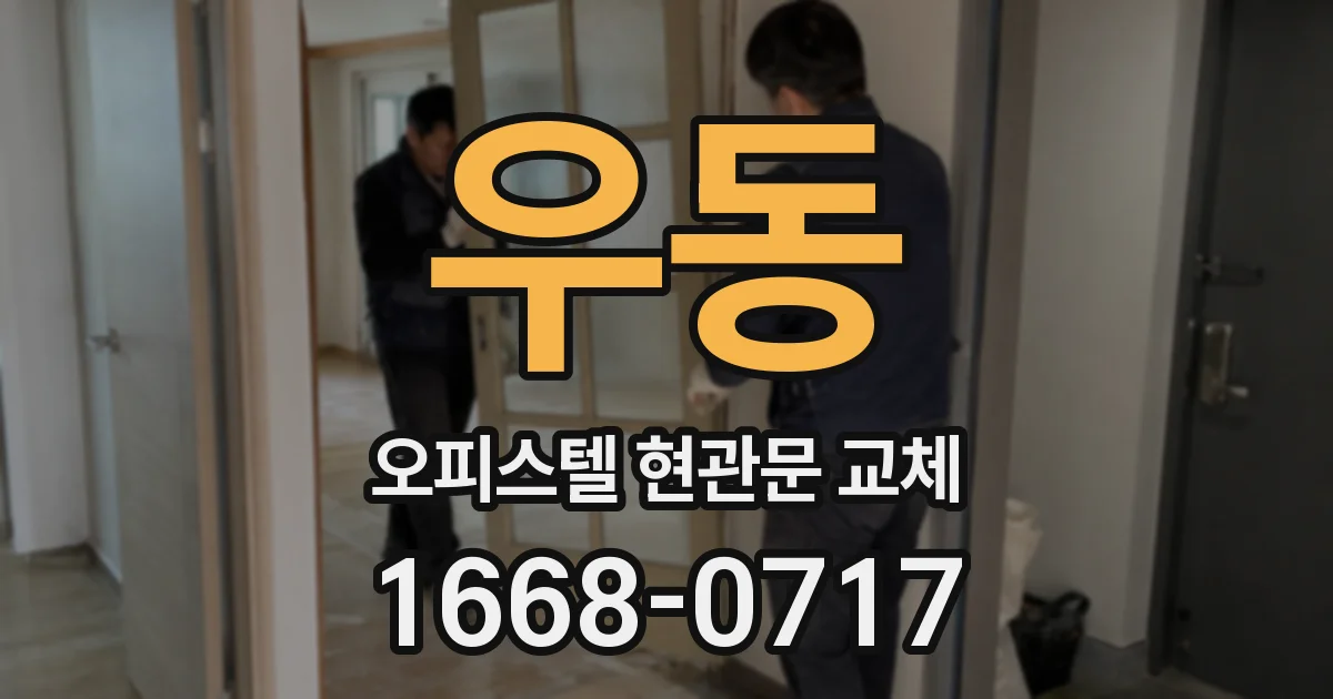 우동 오피스텔 현관문 교체