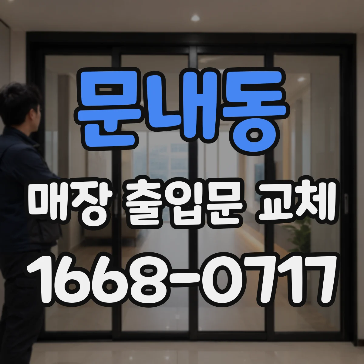 문내동 매장 출입문 교체