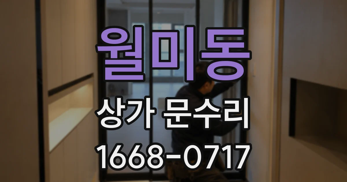 월미동 상가 문수리