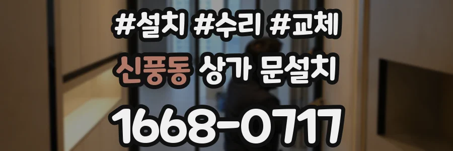 신풍동 상가 문설치