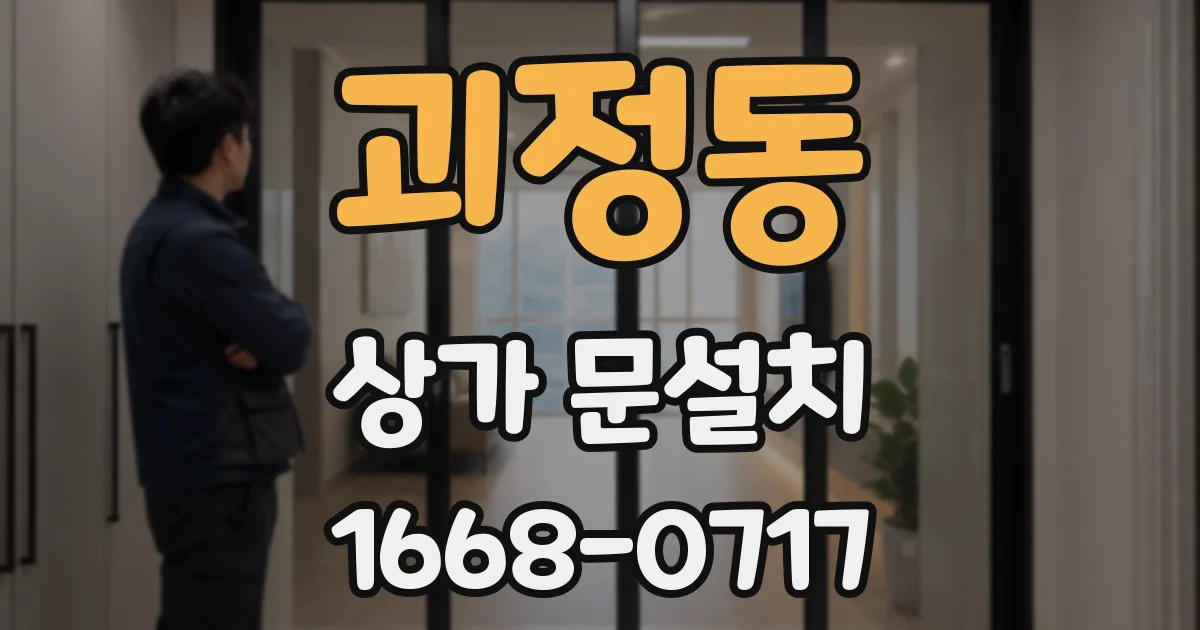 괴정동 상가 문설치