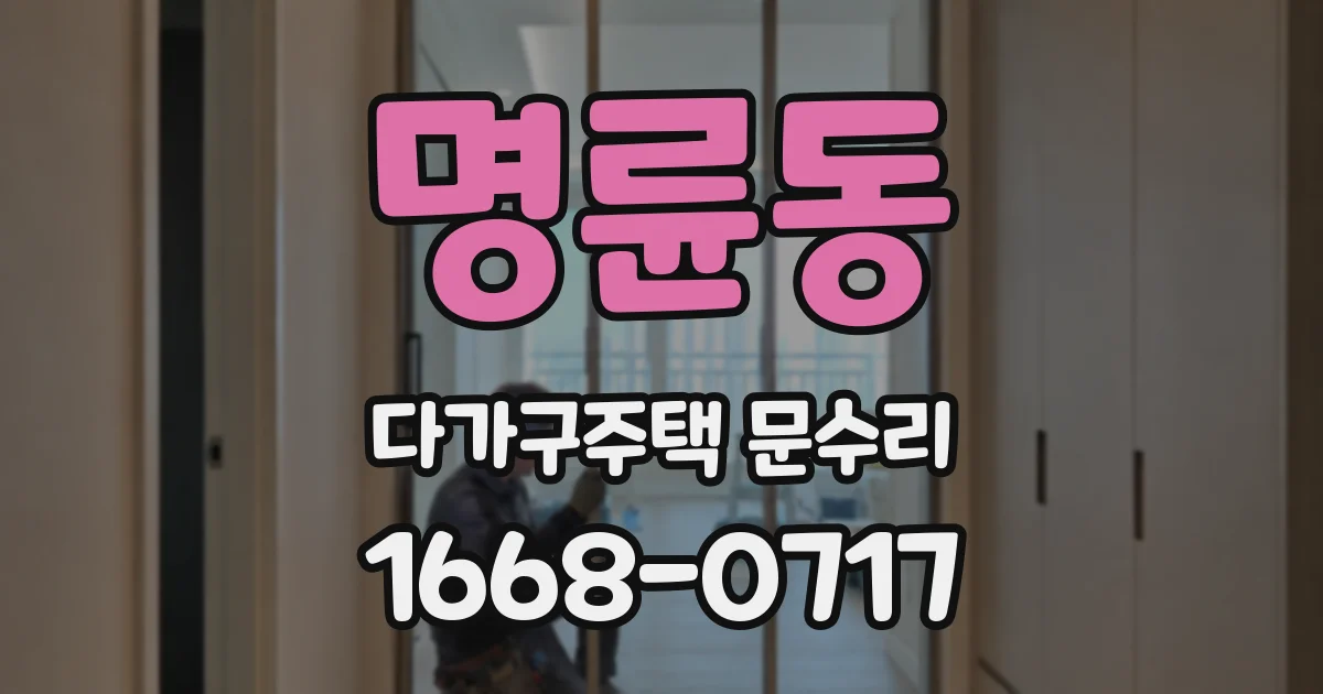 명륜동 다가구주택 문수리