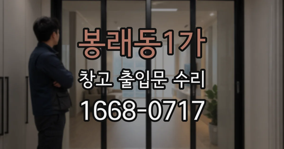 봉래동1가 창고 출입문 수리