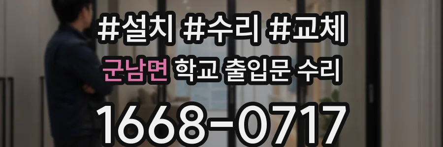 군남면 학교 출입문 수리