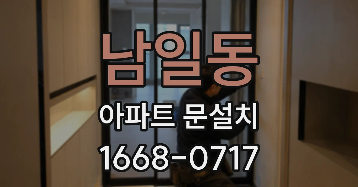 남일동 아파트 문설치