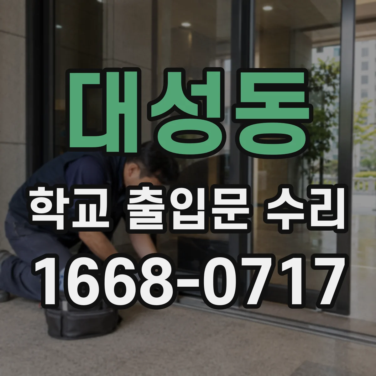 대성동 학교 출입문 수리