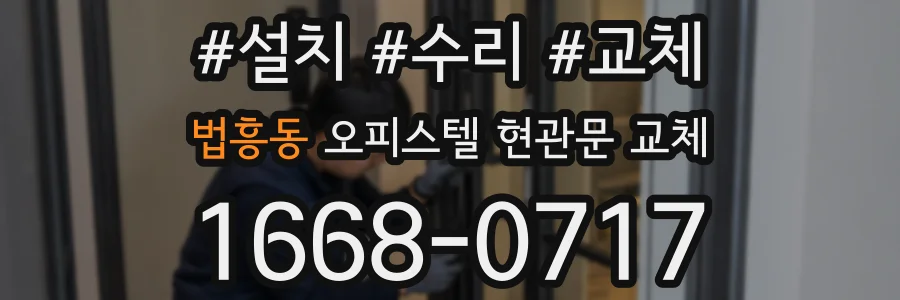 법흥동 오피스텔 현관문 교체