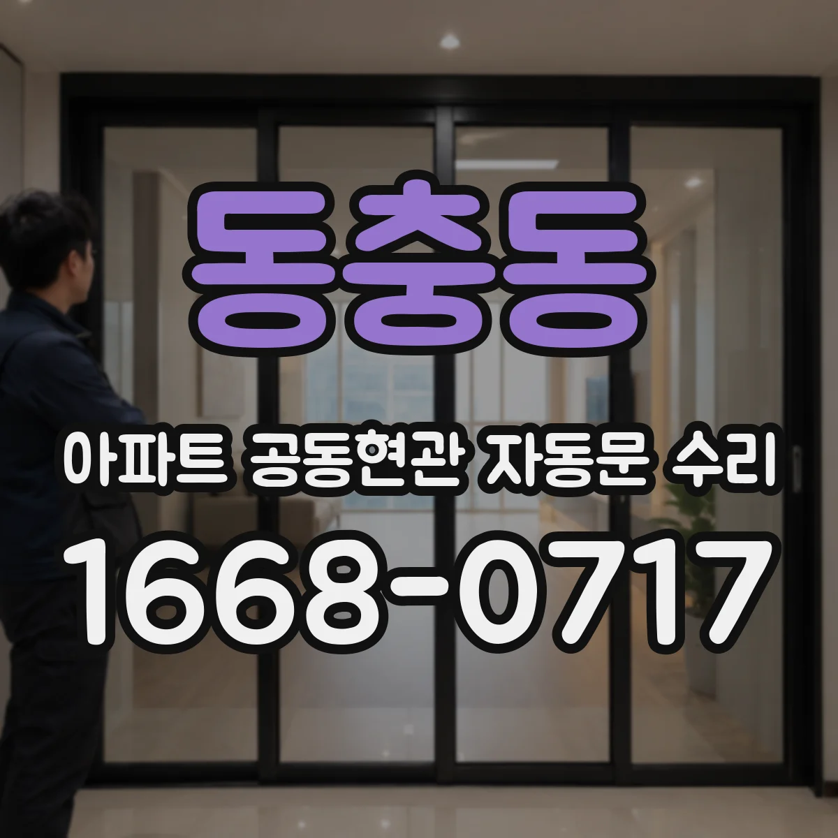 동충동 아파트 공동현관 자동문 수리