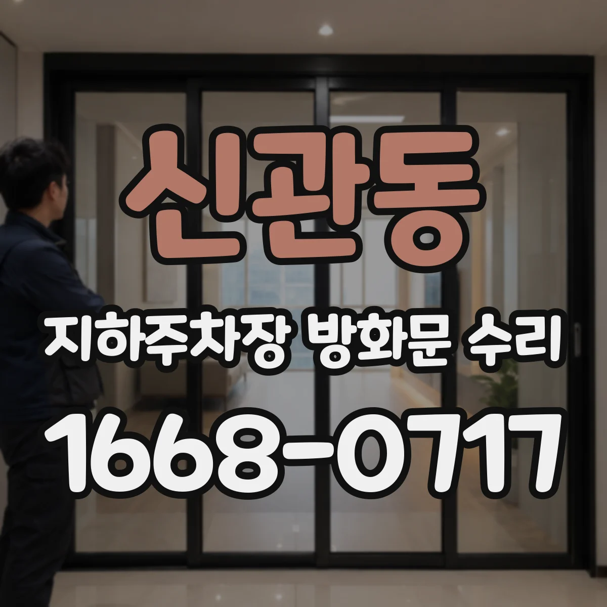 신관동 지하주차장 방화문 수리