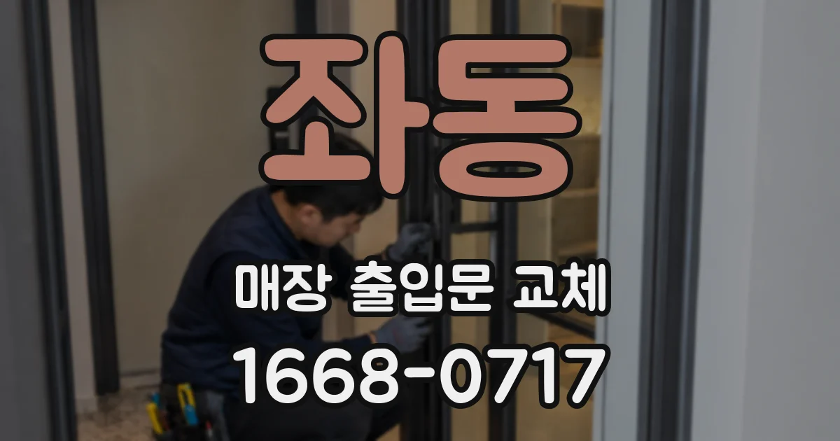 좌동 매장 출입문 교체
