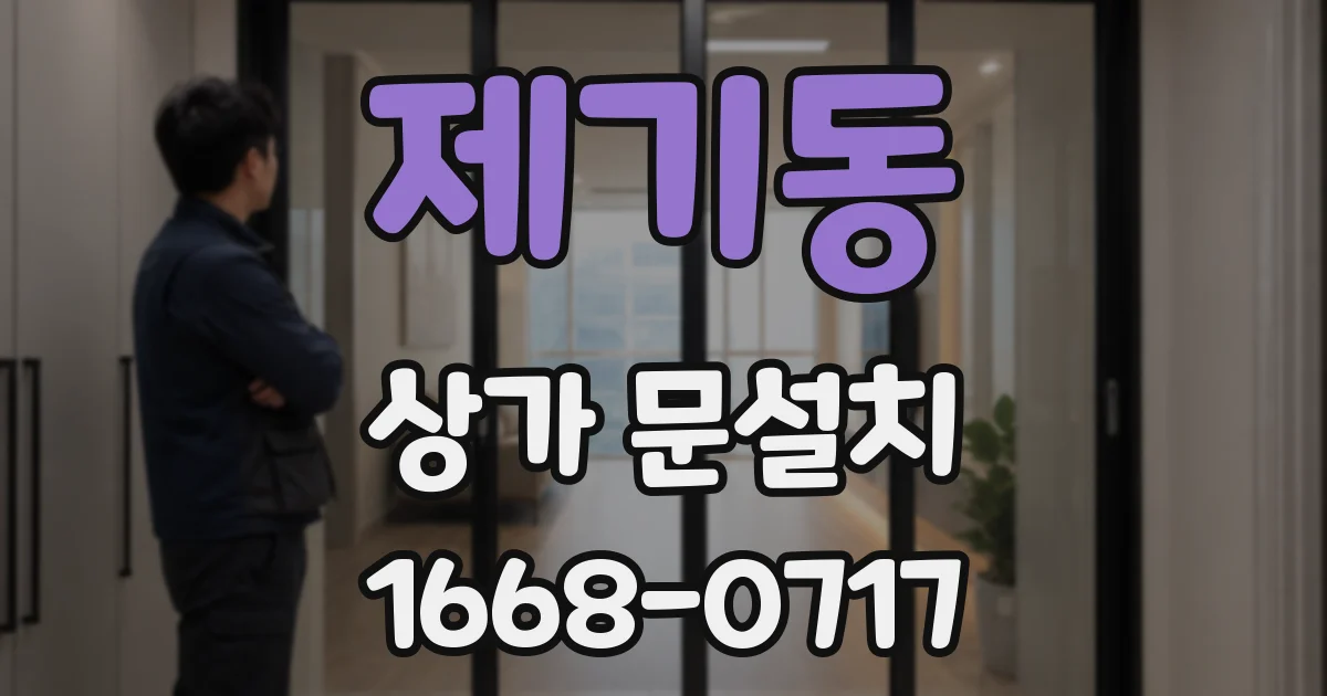 제기동 상가 문설치