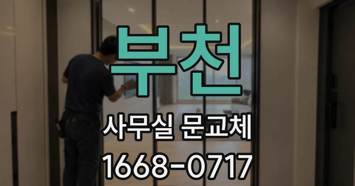 부천 사무실 문교체