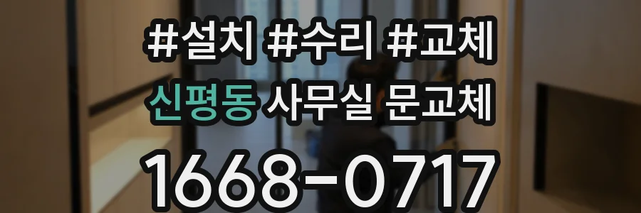 신평동 사무실 문교체
