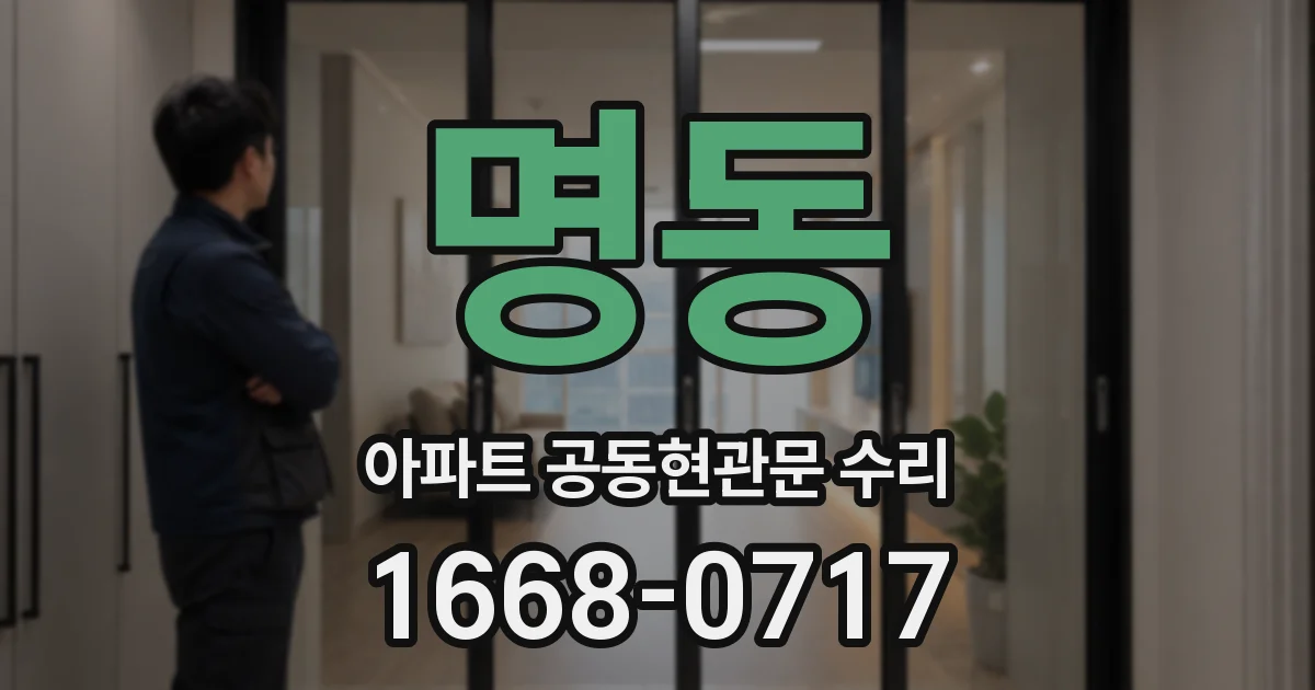 명동 아파트 공동현관문 수리