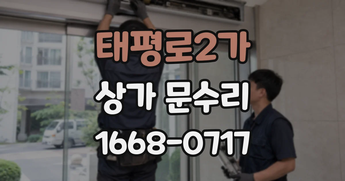 태평로2가 상가 문수리