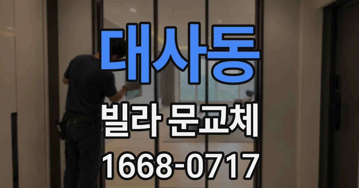 대사동 빌라 문교체